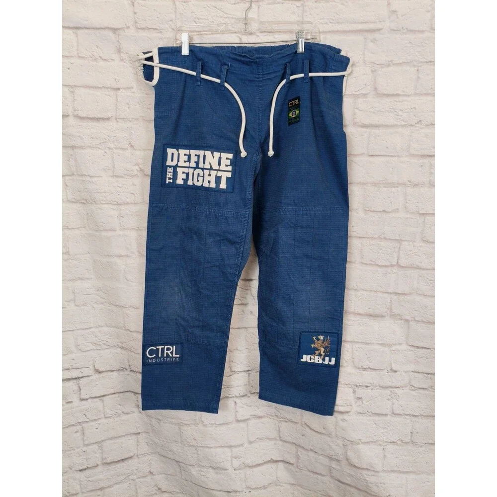 CTRL Industries Gi Pants Adult A2 Navy Jiu Jitsu MMA with‎ patches